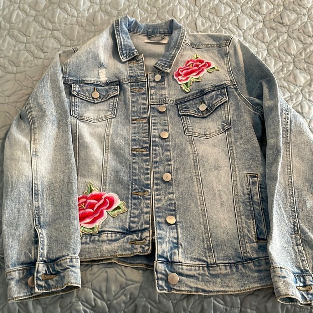 Vintage Denim Jacket Perfect for Spring Sz Large